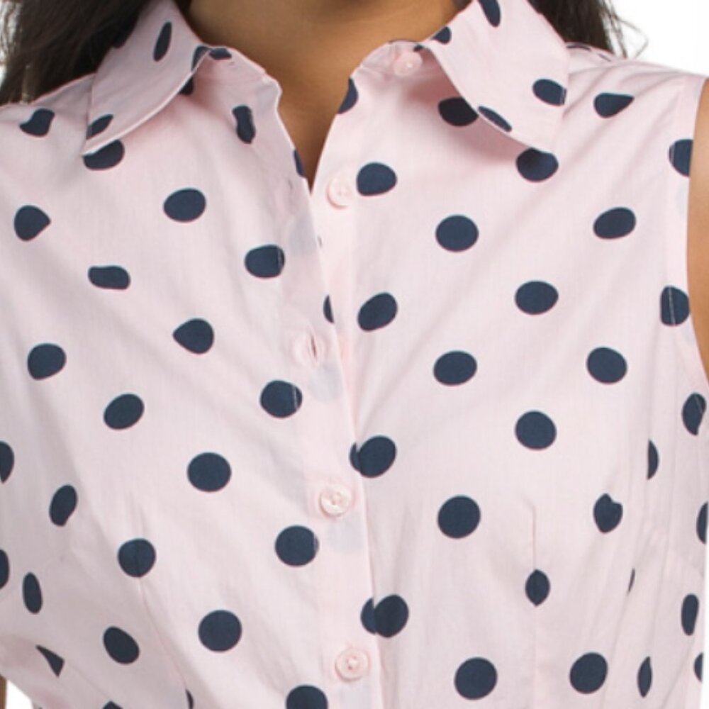 CALVIN KLEIN Polka Dot Shirt Dress - Picture 3 of 4